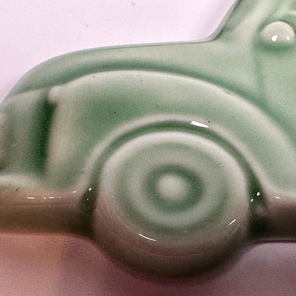 Farmhouse Christmas Green Porcelain Ornament Truck Christmas Trees Delivery NEW - Picture 5 of 8